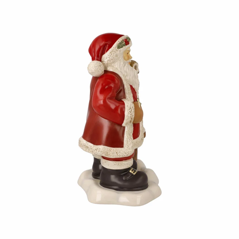 Goebel Figur Weihnachtsmann - Mein aufmerksamer Begleiter, Steingut, Bunt, 25 cm, 66704371
