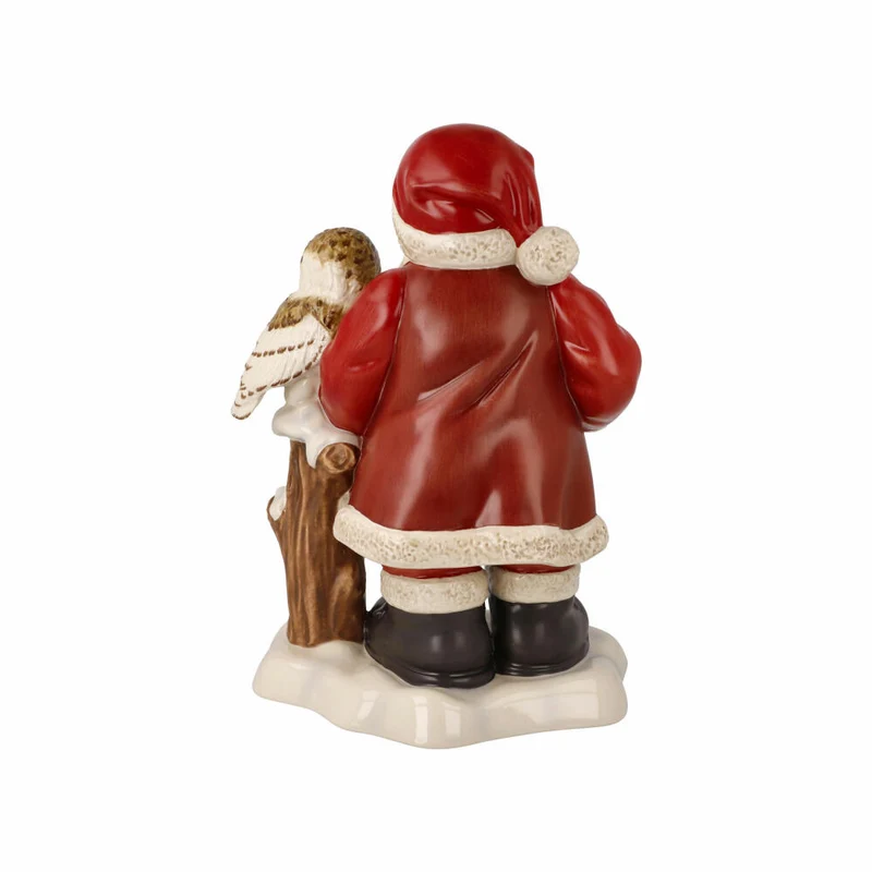 Goebel Figur Weihnachtsmann - Mein aufmerksamer Begleiter, Steingut, Bunt, 25 cm, 66704371
