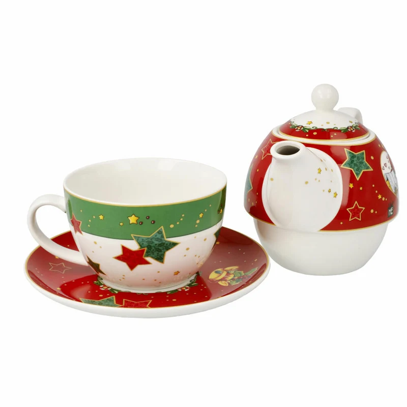Goebel Tee-Set Tea for One Mary Engelbreit - Home Sweet Home 3-tlg., Fine Bone China, Bunt, 350 ml, 66725051