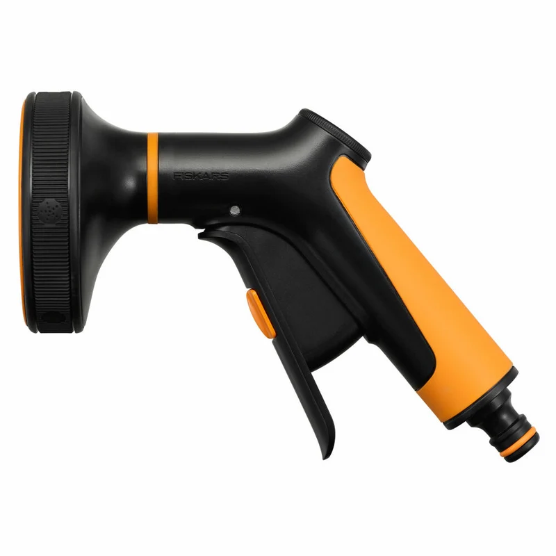 Fiskars Sprühpistole Multi, 5 Funktionen, Fontregler, Kunststoff, Schwarz, Orange, 1065482