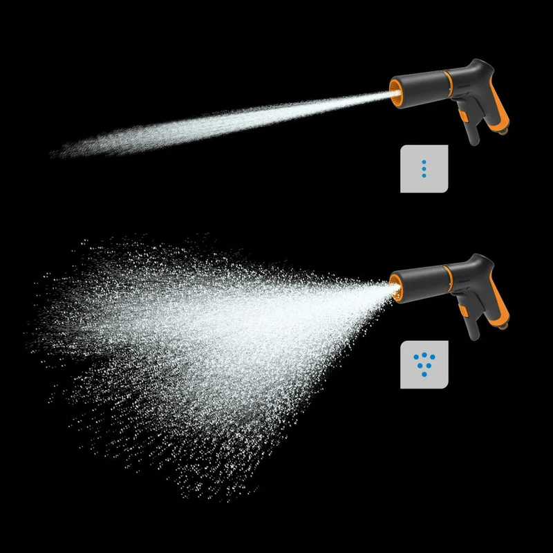 Fiskars Sprühpistole, 2 Funktionen, Fontregler, Kunststoff, Schwarz, Orange, 1065484