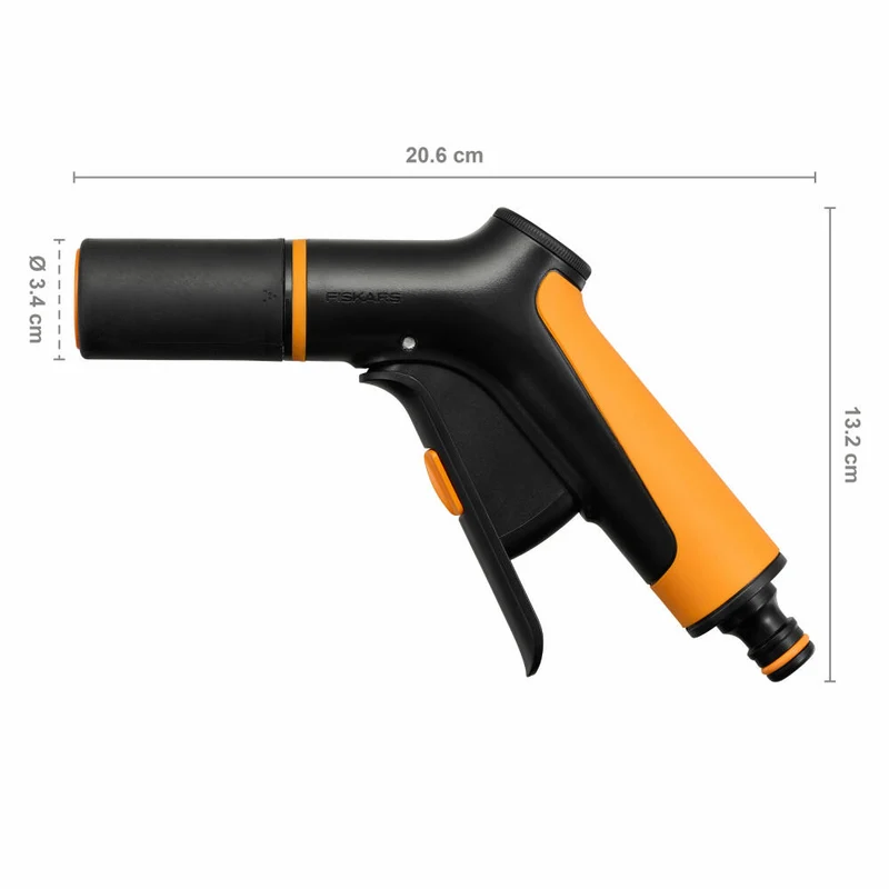 Fiskars Sprühpistole, 2 Funktionen, Fontregler, Kunststoff, Schwarz, Orange, 1065484