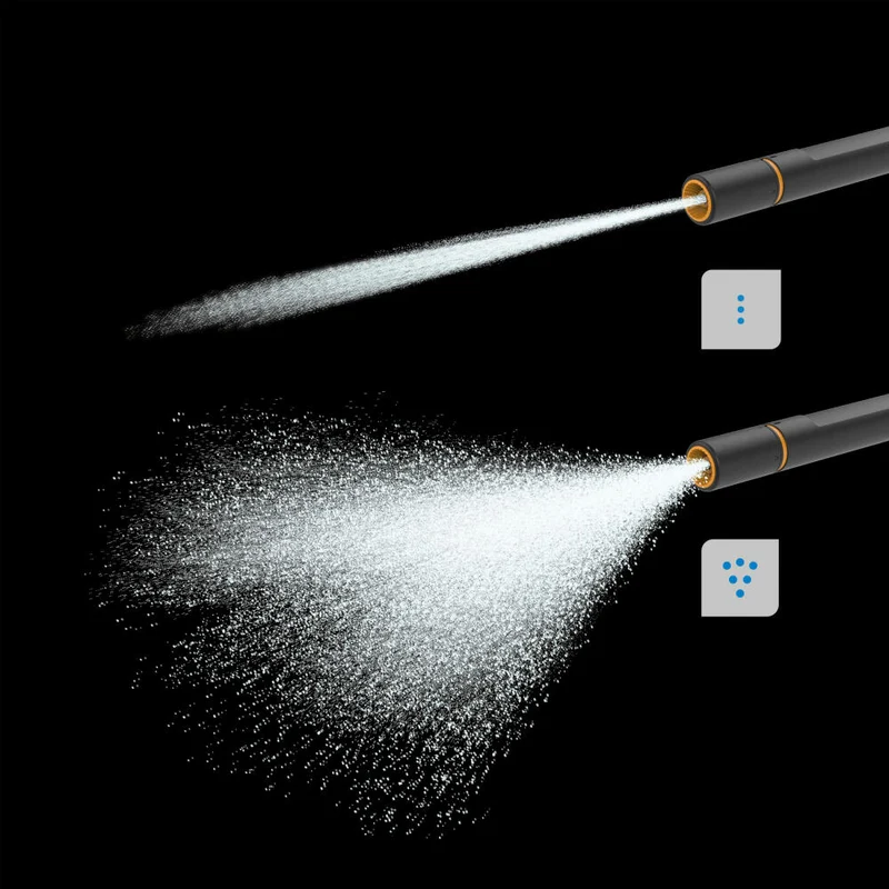 Fiskars Gießstab mit 2 Funktionen, Frontregler, Kunststoff, Aluminium, Schwarz, Orange, 1065489