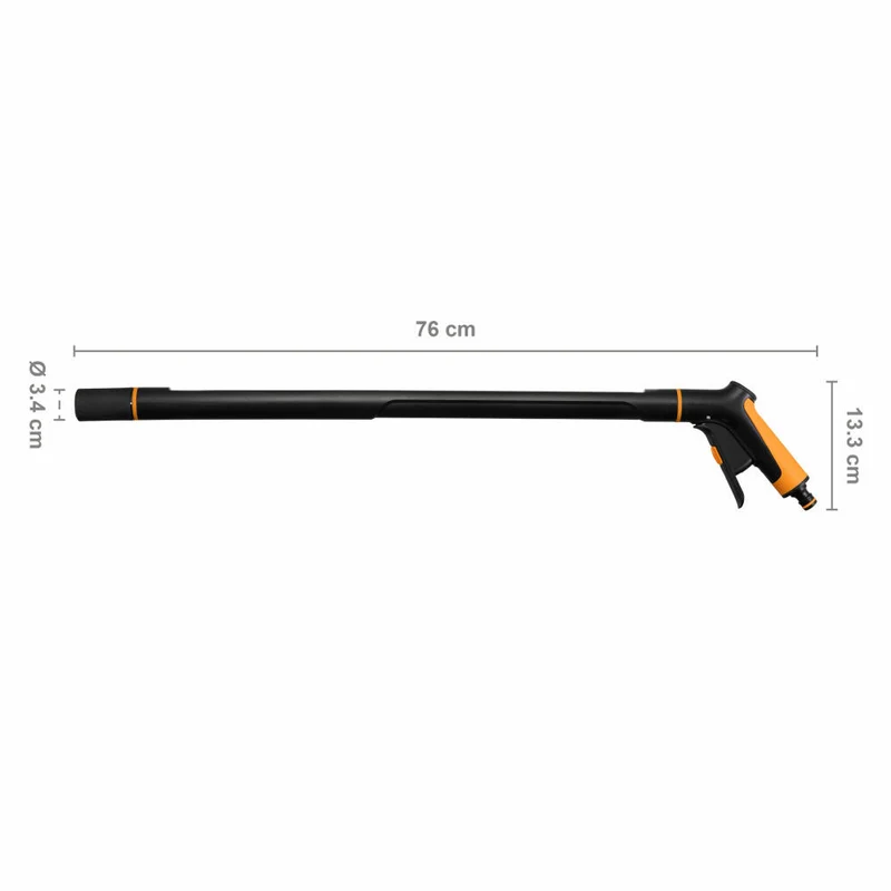 Fiskars Gießstab mit 2 Funktionen, Frontregler, Kunststoff, Aluminium, Schwarz, Orange, 1065489