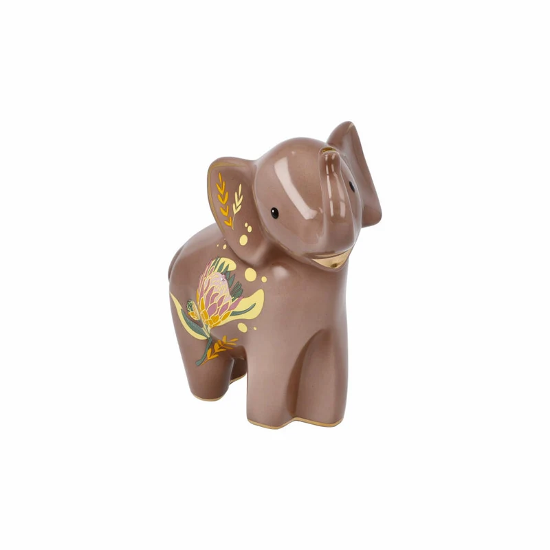 Goebel Figur Kiombo, Elephant, Elefantenfigur, Elefanten Figur, Dekofigur, Porzellan, Braun, 70001031