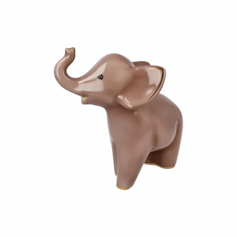 Goebel Figur Kiombo, Elephant, Elefantenfigur, Elefanten Figur, Dekofigur, Porzellan, Braun, 70001031