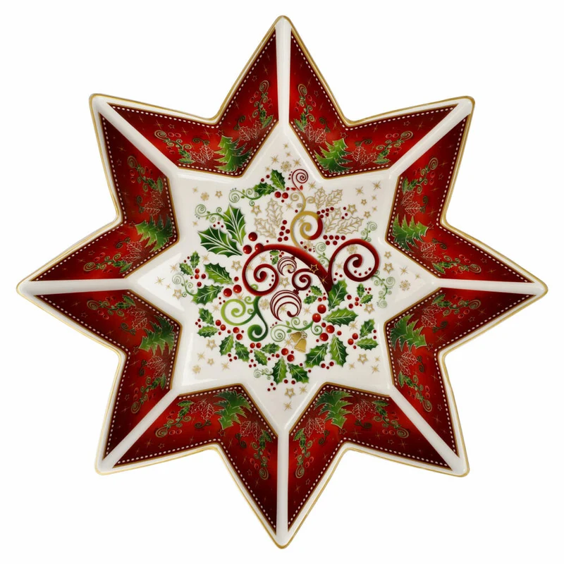 Goebel Schale Palais Royal - Stellar, Weihnachtsmotiv, Porzellan, Bunt, 32 x 32 cm, 51001641