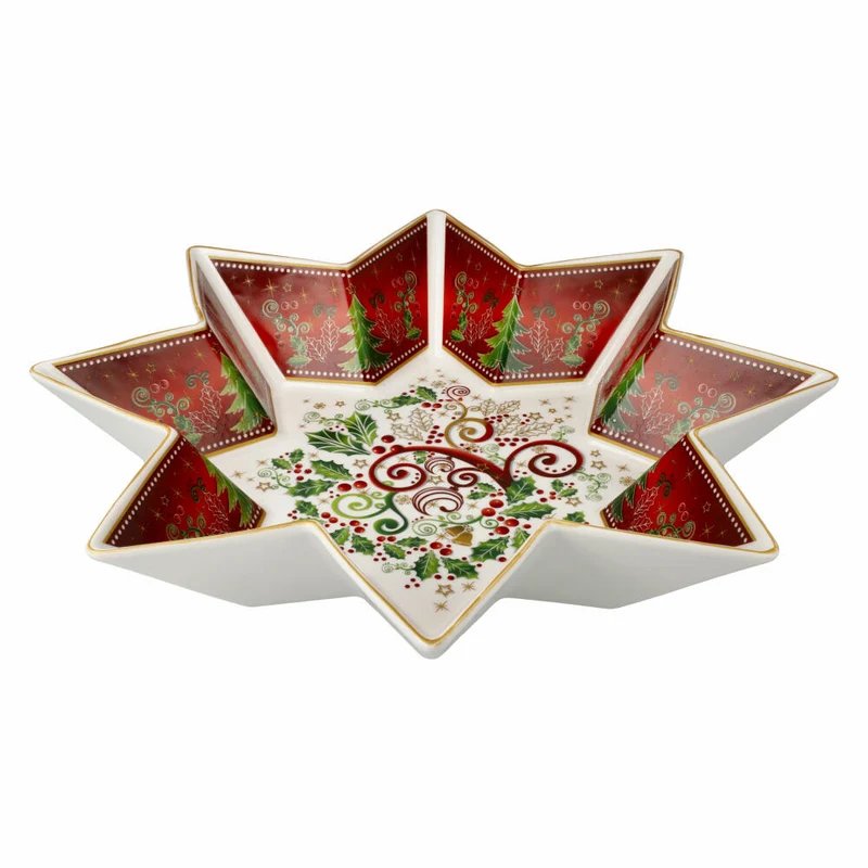 Goebel Schale Palais Royal - Stellar, Weihnachtsmotiv, Porzellan, Bunt, 32 x 32 cm, 51001641