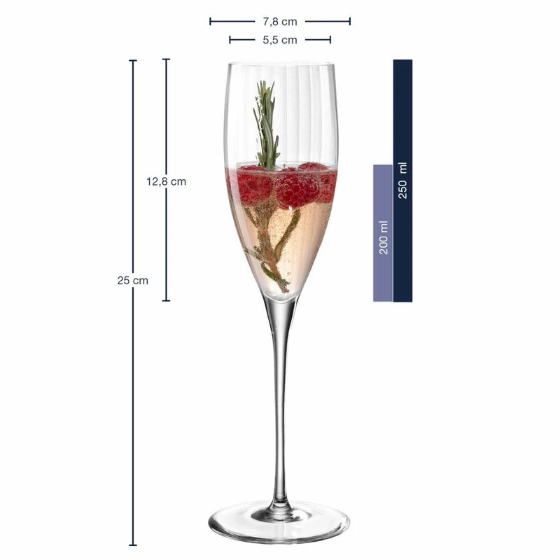 Leonardo Sektglas Poesia, Sekt Glas, Champagnerglas, Champagner, Kristallglas, Klar, 250 ml, 069167