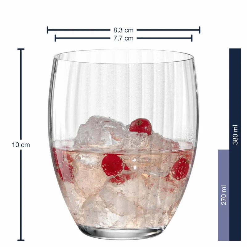 Leonardo Trinkglas Poesia, Wasserglas, Saftglas, Glas, Kristallglas, Klar, 380 ml, 069170