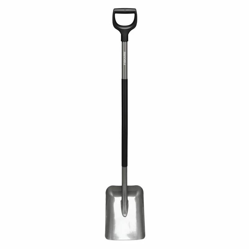 Fiskars Schaufel Ergonomic, Schippe, Borstahl, Stahl, Kunststoff, Grau, Schwarz, 131 cm, 1066712