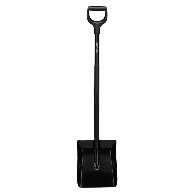 Fiskars Betonschaufel Ergonomic Pro, Schippe, Borstahl, Stahl, Kunststoff, Schwarz, 124 cm, 1066713