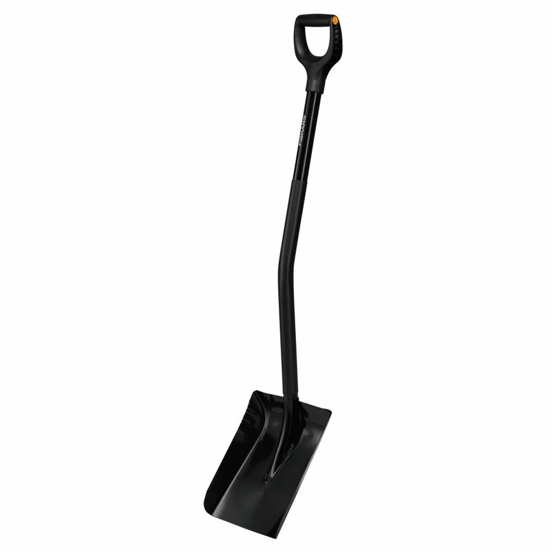 Fiskars Betonschaufel Ergonomic Pro, Schippe, Borstahl, Stahl, Kunststoff, Schwarz, 124 cm, 1066713