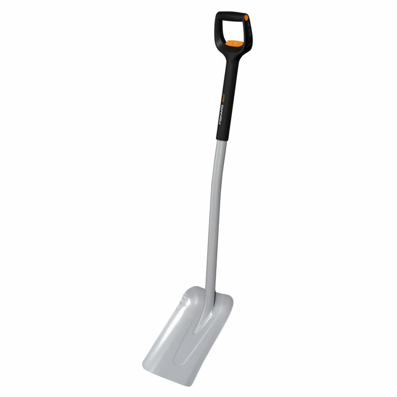 Fiskars Teleskop-Schaufel Xact, Schippe, Borstahl, Stahl, Kunststoff, Schwarz, Orange, 140 cm, 1066734