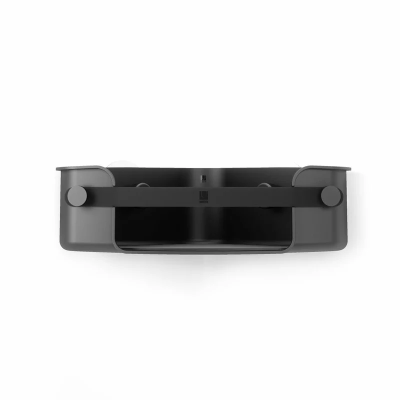 Umbra Eckduschablage Flex zum Kleben, Duschregal, Kunststoff (85% recyceltes ABS), Schwarz, 32.5 x 19 cm, 1021299-040