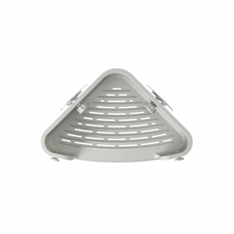 Umbra Eckduschablage Flex zum Kleben, Duschregal, Kunststoff (85% recyceltes ABS), Grau, 32.5 x 19 cm, 1021299-918