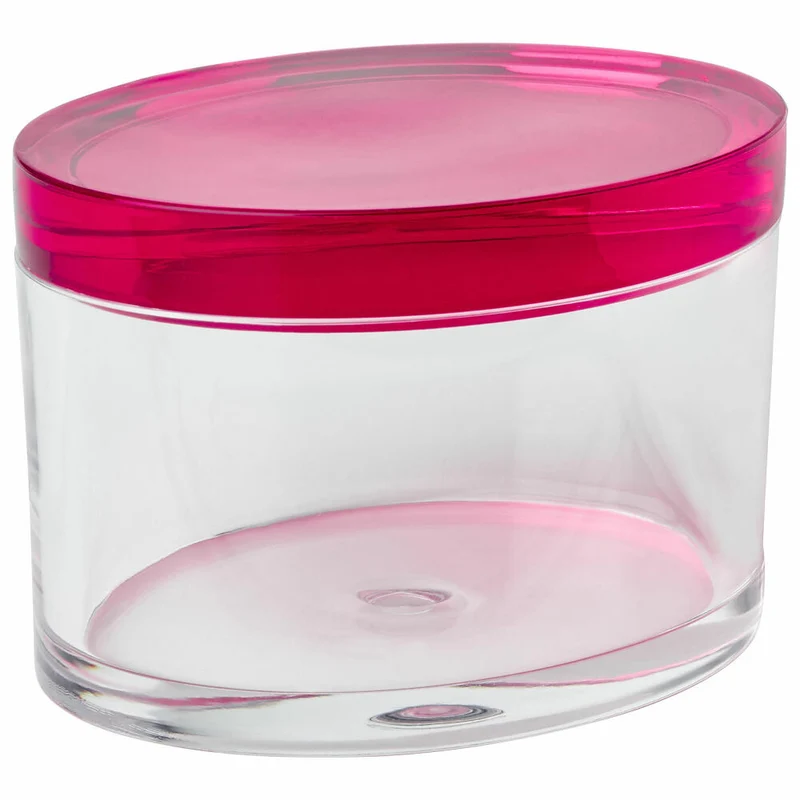 Gift Company Custody ovale Box S, mit Deckel, Aufbewahrungsbox, Aufbewahrungsdose, Dose, Acrylic, Pink, 75933