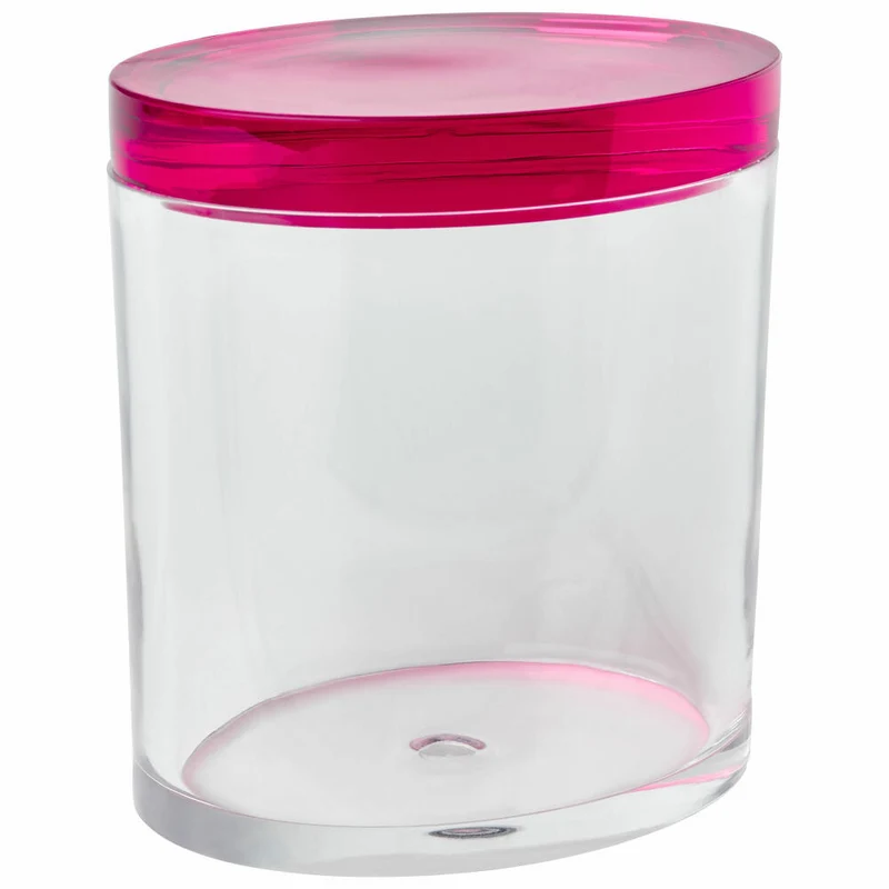 Gift Company Custody ovale Box L, mit Deckel, Aufbewahrungsbox, Aufbewahrungsdose, Dose, Acrylic, Pink, 75936