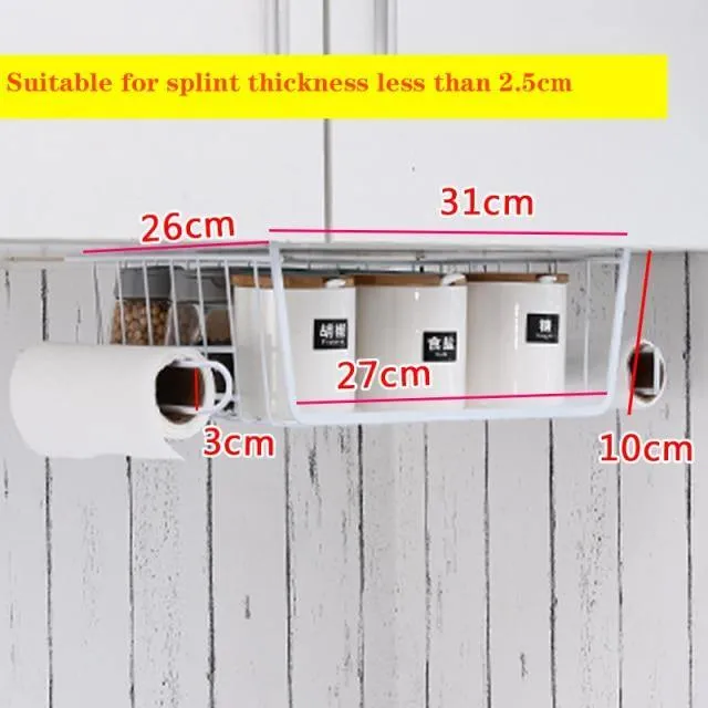 Easy Hang Kitchen Cabinet Storage Organizer Rack