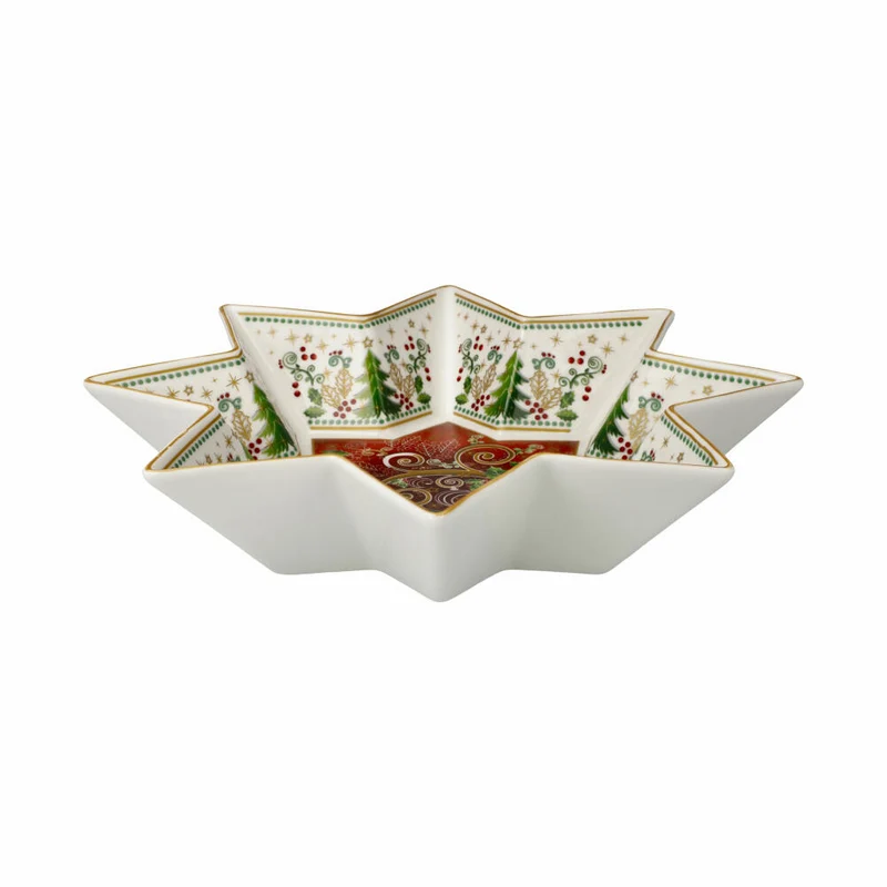 Goebel Schale Palais Royal - Stellar, Weihnachtsmotiv, Porzellan, Bunt, 25 x 25 cm, 51001651