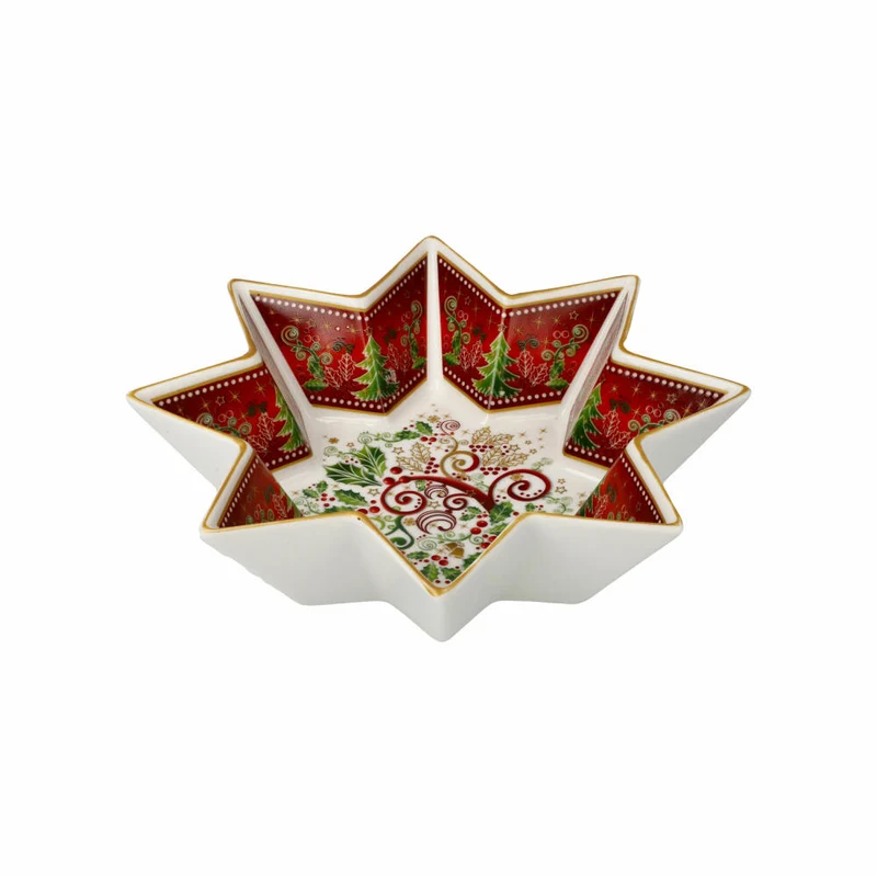 Goebel Schale Palais Royal - Stellar, Weihnachtsmotiv, Porzellan, Bunt, 17 x 17 cm, 51001661