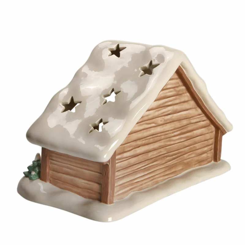 Goebel Krippe Krippenstall mit Schnee, Weihnachtsdeko, Steingut, Bunt, 24 cm, 41661041