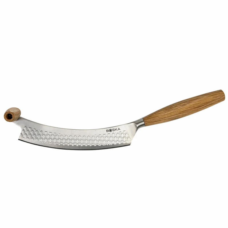 Boska Dutch Käsemesser Oslo+ No. 3, Wiegemesser, Edelstahl, Eichenholz, Silberfarben, Braun, 320358
