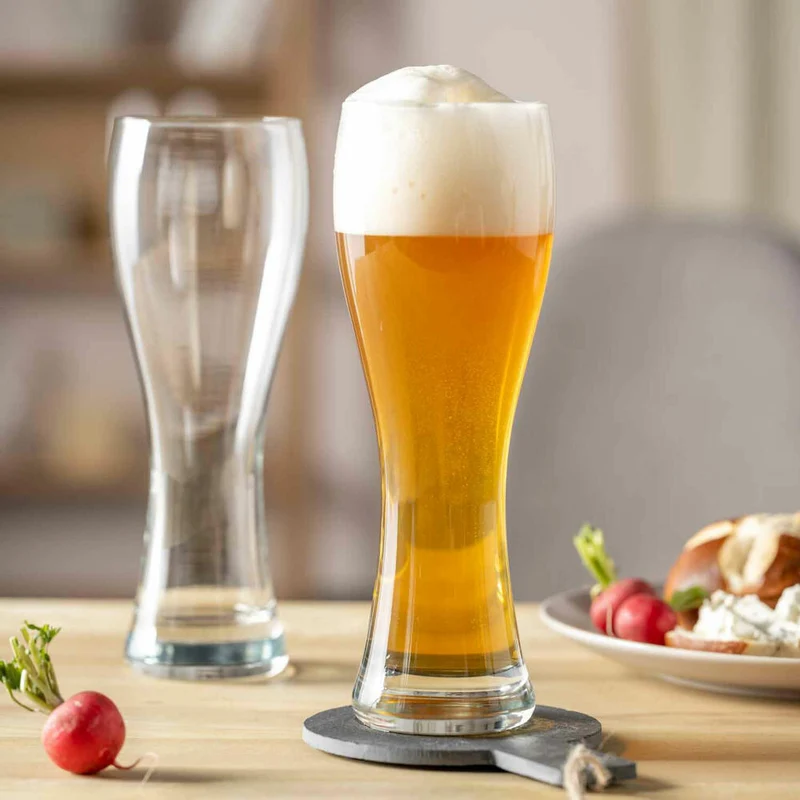 Leonardo Weizenbierglas Maxima 2er Set, Kalk-Natron-Glas, Klar, 500 ml, 061755
