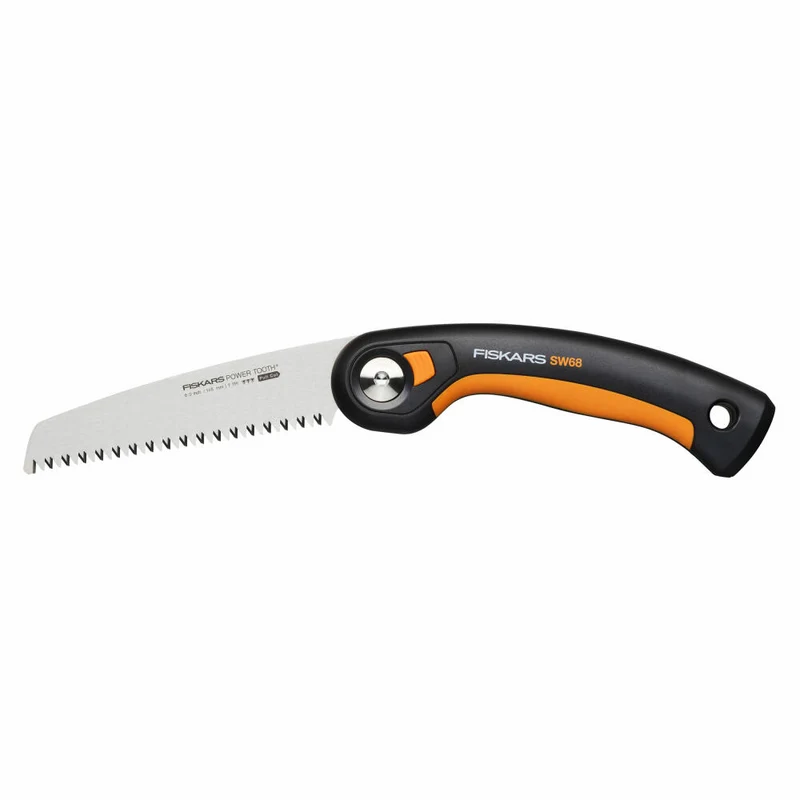 Fiskars Klappsäge Plus SW68, Handsäge, Stahl, Kunststoff, Schwarz, Orange, 1067552