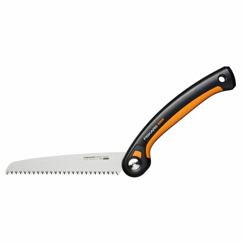 Fiskars Klappsäge Plus SW69, Handsäge, Stahl, Kunststoff, Schwarz, Orange, 1067553