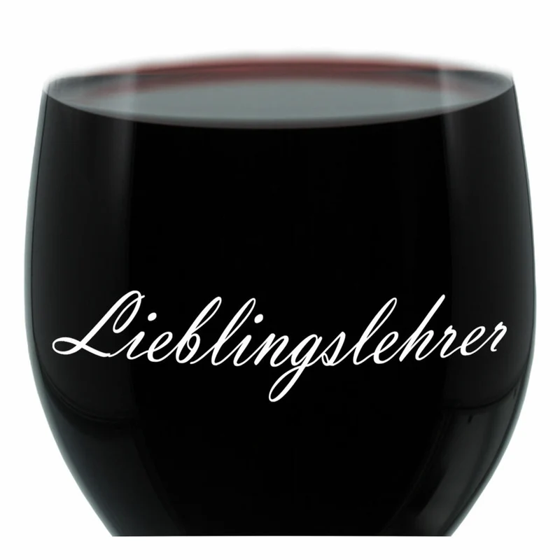 Leonardo Weinglas 400 ml, Motivglas, Lieblingslehrer, Geschenk, Stimmungsglas mit Gravur, Moodglas, 22 cm