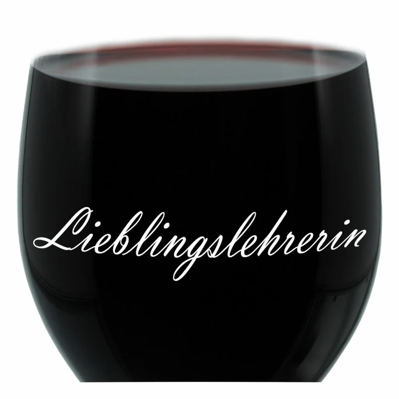 Leonardo Weinglas 400 ml, Motivglas, Lieblingslehrerin, Geschenk, Stimmungsglas mit Gravur, Moodglas, 22 cm