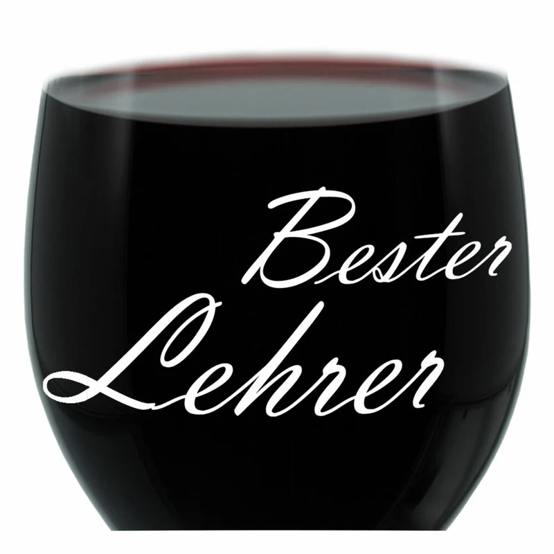 Leonardo Weinglas 400 ml, Motivglas, Bester Lehrer, Geschenk, Stimmungsglas mit Gravur, Moodglas, 22 cm