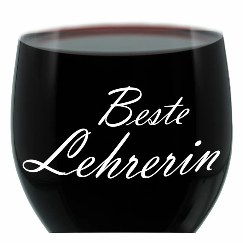 Leonardo Weinglas 400 ml, Motivglas, Beste Lehrerin, Geschenk, Stimmungsglas mit Gravur, Moodglas, 22 cm