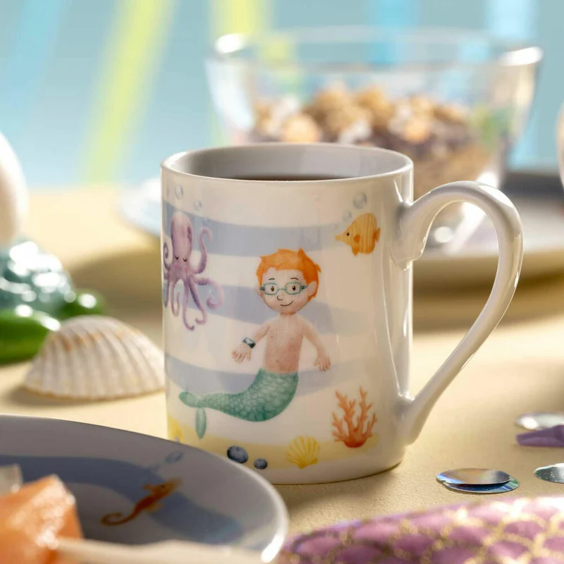 Leonardo Kindergeschirr Bambini Avventura Meer 3-tlg., Porzellan, Mehrfarbig, 022803