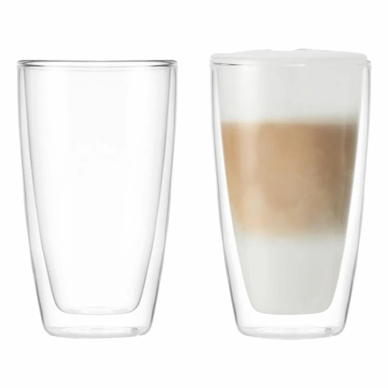 montana: :enjoy Doppelwandbecher, 2er Set, Glasbecher, Glastasse, Thermoglas, Doppelwandig, Glas, 230 ml, 057226
