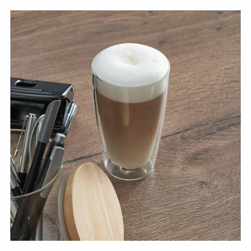 montana: :enjoy Doppelwandbecher, 2er Set, Glasbecher, Glastasse, Thermoglas, Doppelwandig, Glas, 230 ml, 057226
