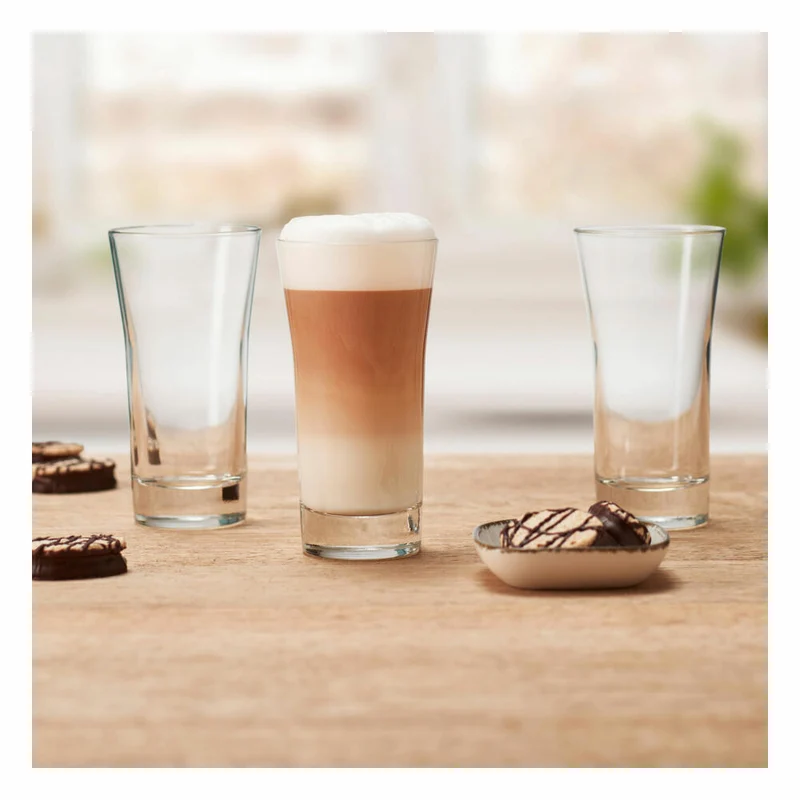 montana: :zip Trinkglas, Latte Macchiato Becher, Tasse, Wasserglas, Glastasse, Glas, 200 ml, 042415