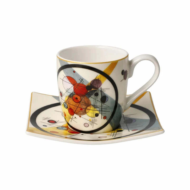 Goebel Espressotasse Wassily Kandinsky - Kreise im Kreis, Fine Bone China, Bunt, 100 ml, 67100031