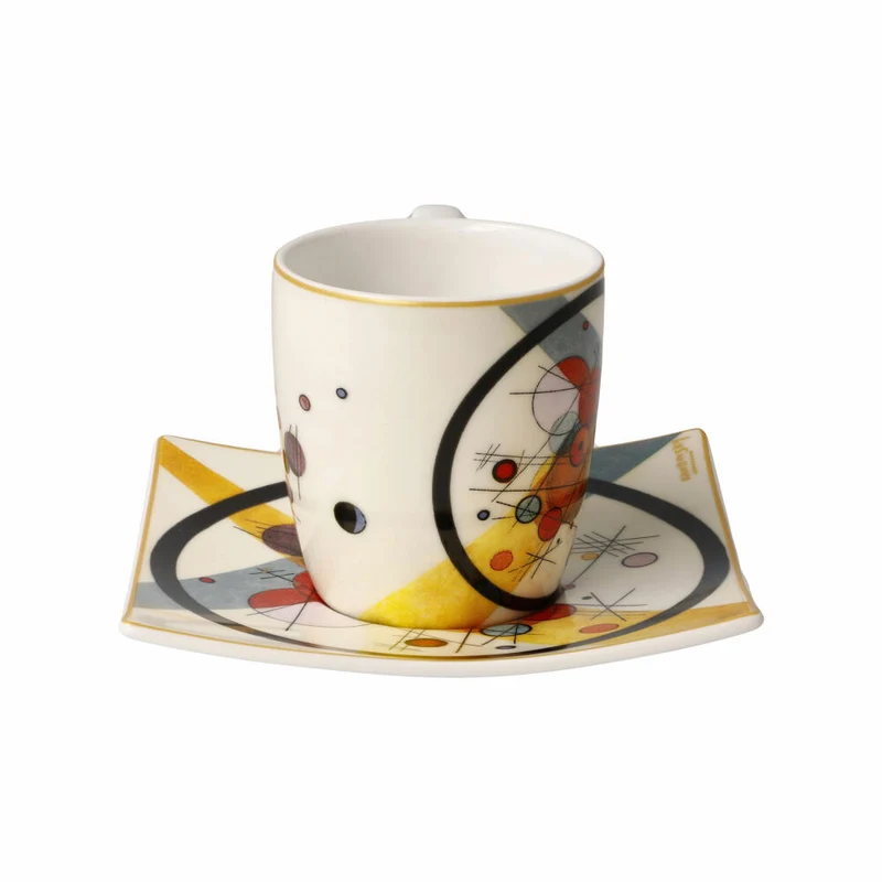 Goebel Espressotasse Wassily Kandinsky - Kreise im Kreis, Fine Bone China, Bunt, 100 ml, 67100031