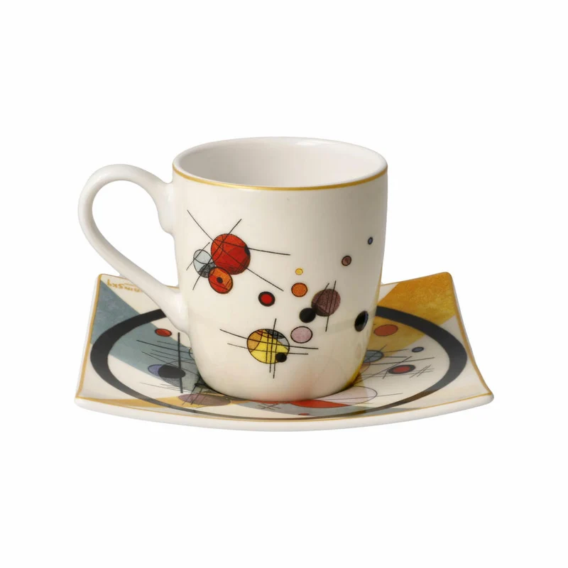 Goebel Espressotasse Wassily Kandinsky - Kreise im Kreis, Fine Bone China, Bunt, 100 ml, 67100031