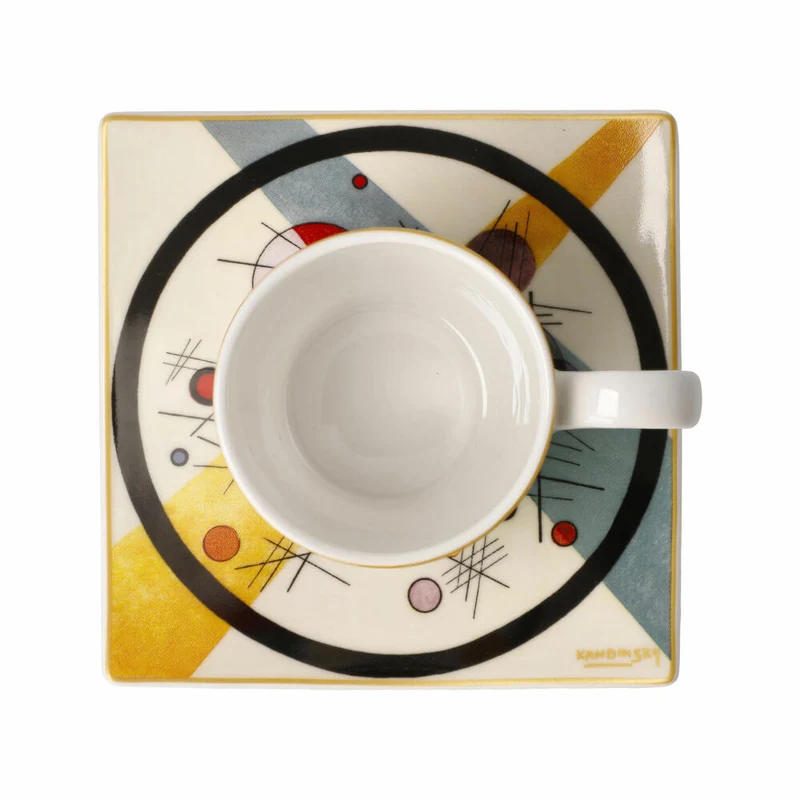 Goebel Espressotasse Wassily Kandinsky - Kreise im Kreis, Fine Bone China, Bunt, 100 ml, 67100031