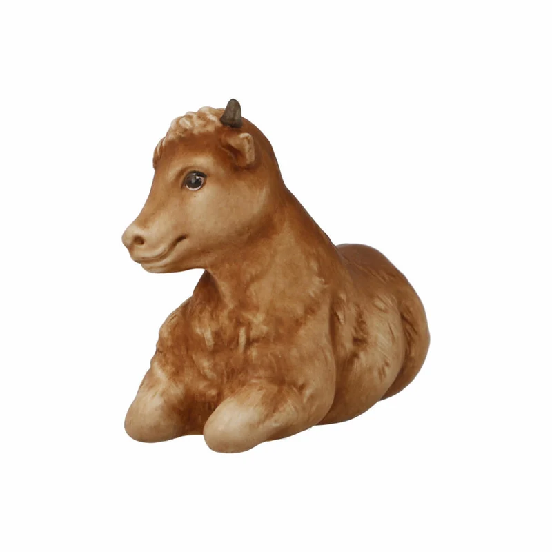 Goebel Figur Ochse, Krippenfigur, Dekofigur, Steingut, Bunt, 7 cm, 41661081