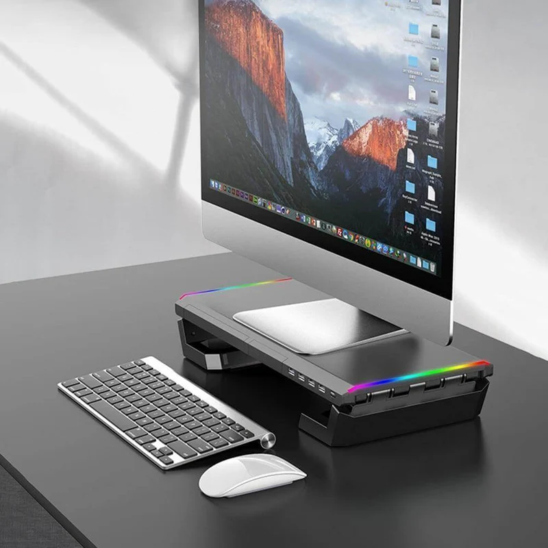 Universal Computer Stand Riser Data Transfer Desk Organizer