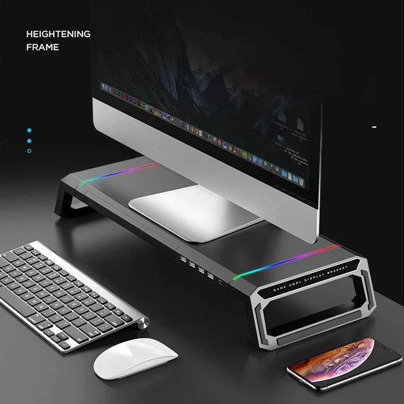 Universal Computer Stand Riser Data Transfer Desk Organizer