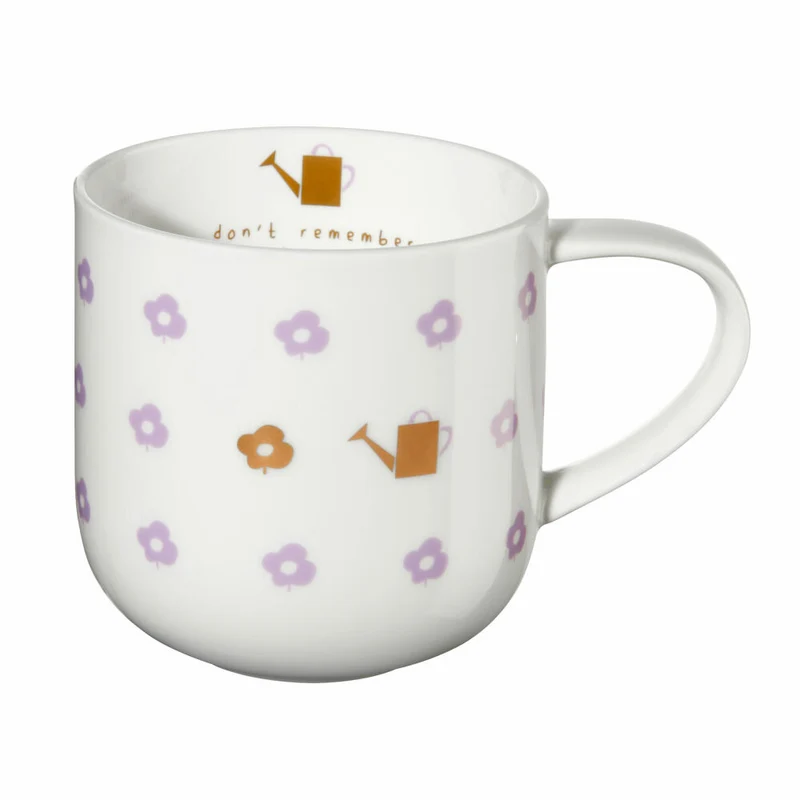 ASA Selection Henkelbecher dont remember planting this, Tasse, Fine Bone China, Weiß glänzend, 400 ml, 19467014