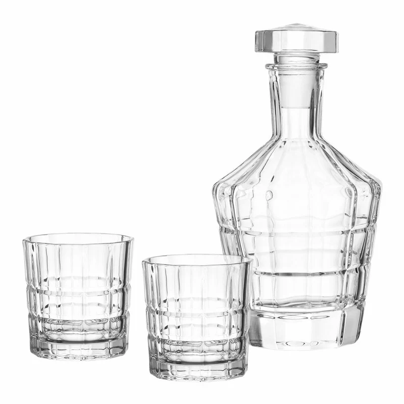 Leonardo Spiritii Whiskey-Set, 3-tlg., Whisky, Karaffe, Becher, Glas, 22765