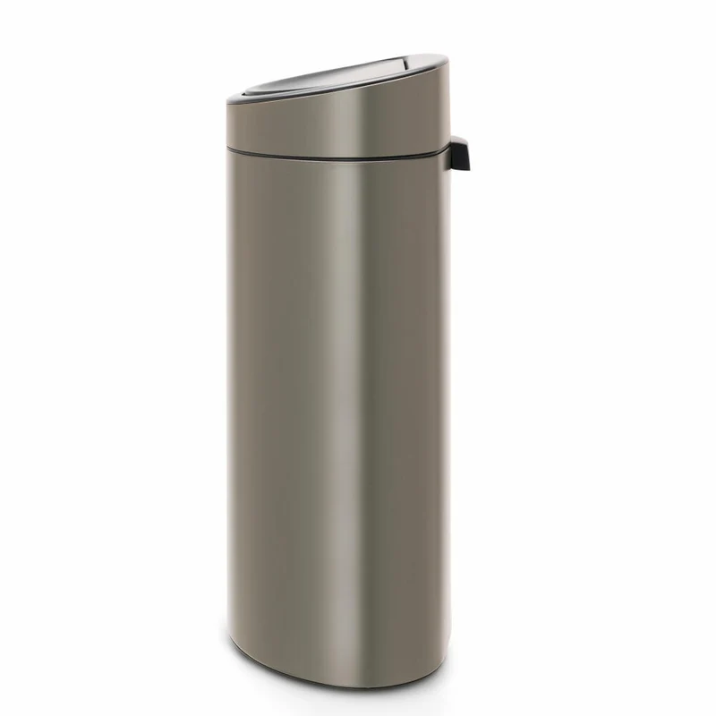 Brabantia Mülleimer Touch Bin New, Abfalleimer, Müllbehälter, Stahl, Platinum, 40 L, 114908