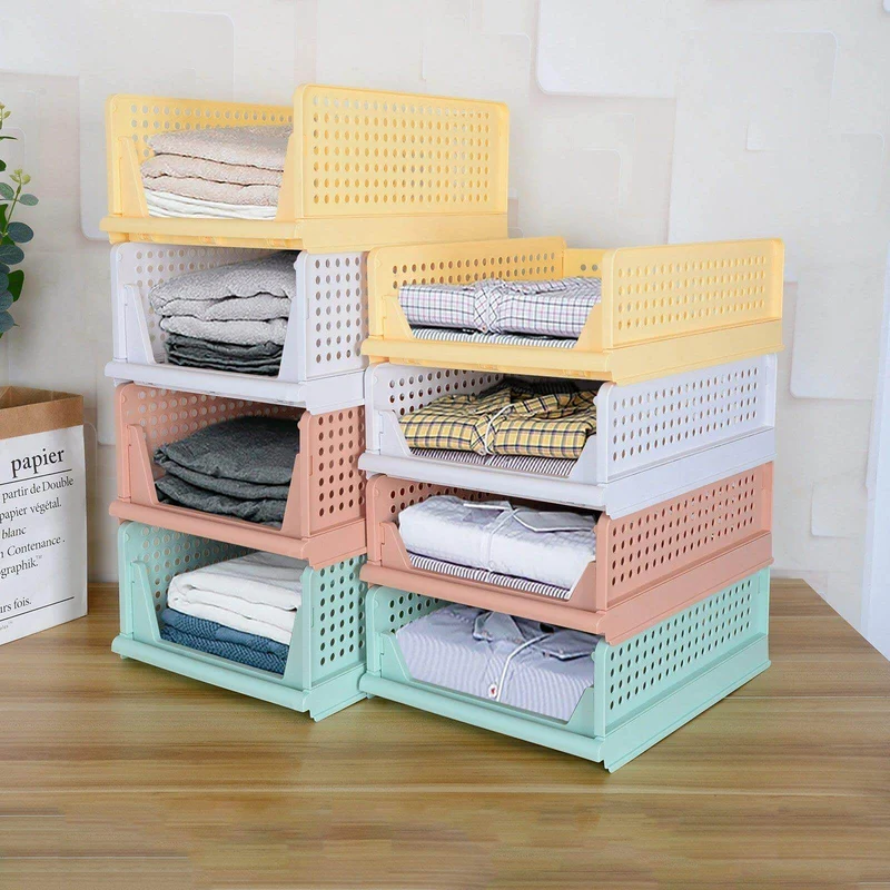 Foldable Multilayer Wardrobe Clothes Organizer Box