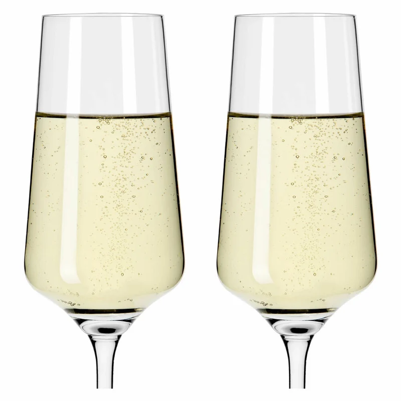 Ritzenhoff Champagnerglas 2er-Set Lichtweiss Julie 001, Nadine Niggemeier, Kristallglas, 233 ml, 6111008